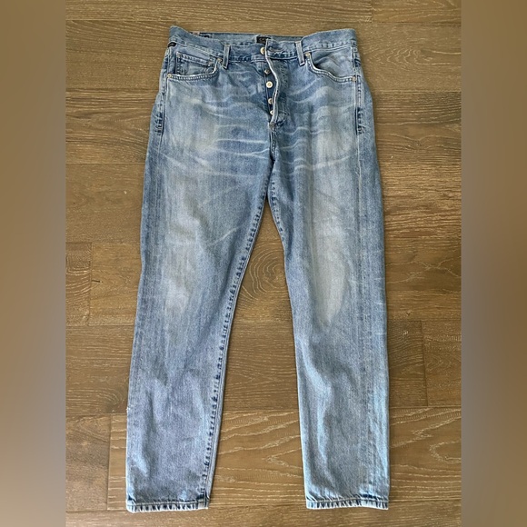 Citizens of Humanity Liya High Rise Classic Fit Cropped Light Blue Jean Denim 29 - Picture 1 of 5